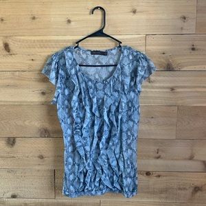Grey Sheer Blouse | The Limited | Medium